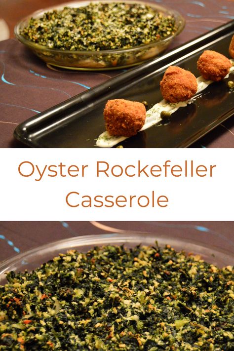 Oyster Rockefeller Recipe No Shell, Oyster Rockefeller Casserole, Oysters Rockefeller Recipe Easy, Canned Oysters Rockefeller, Oyster Rockefeller Recipe Baked, Oyster Casserole Recipes, Smoked Oyster Recipes Canned, Smoked Oyster Recipes, Oyster Rockefeller Recipe