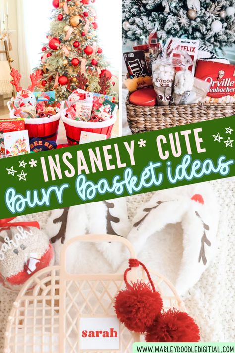 Discover 61+ fun and creative burr basket ideas for everyone! Whether you’re making a basket for kids, teens, moms, boyfriends, or besties, these ideas are perfect for creating thoughtful gifts. From cheap and easy options to winter-themed ideas, you’ll find inspiration for every occasion. Start planning your burr baskets today with these unique and budget-friendly ideas! Fuzzy Sock Gift Basket, Christmas Gift Bucket Ideas, Santa Bucket Diy Christmas, How To Wrap A Basket With Wrapping Paper, Christmas Baskets For Teens, Christmas Boo Basket Ideas, Christmas Theme Basket, Snow Day Basket, Burr Basket For Teen Girl