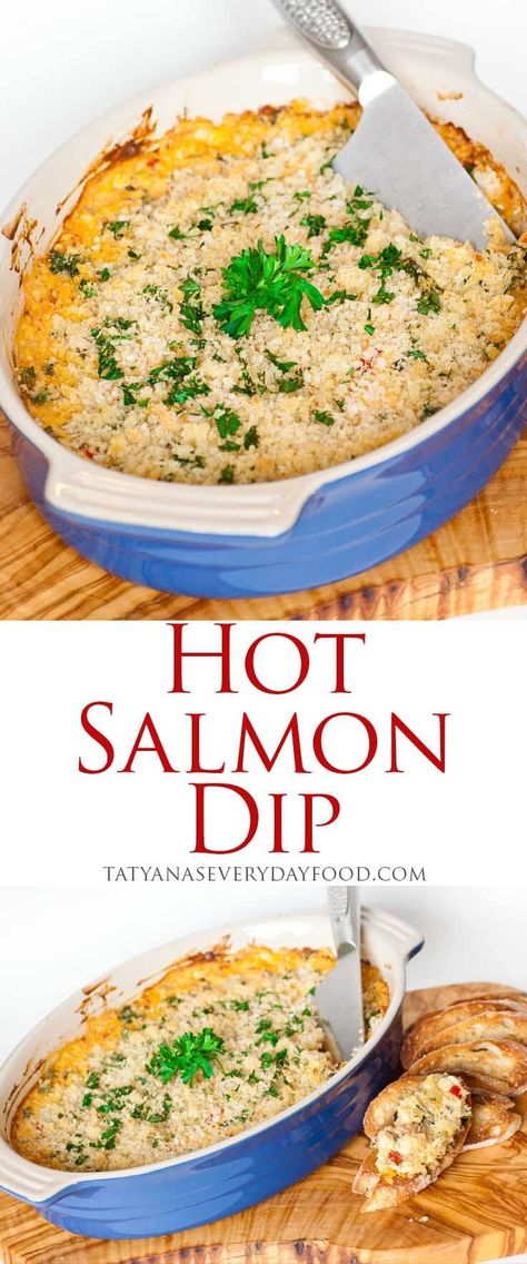 Easy Smoked Salmon Dip (video) - Tatyanas Everyday Food Salmon Dip Cream Cheese, Dip Video, Salmon Dip Recipes, Seafood Appetizers Easy, Smoked Fish Dip, Dip Recipes Hot, Cream Cheese Recipes Dip, Salmon Appetizer, Salmon Dip