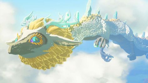 Zelda Dragon Form, Totk Zelda Dragon, Legend Of Zelda Dragons, Zelda Totk Dragon, Light Dragon Totk, Botw Dragons, Zelda Dragons, Ghibli Zelda, Light Dragon Zelda