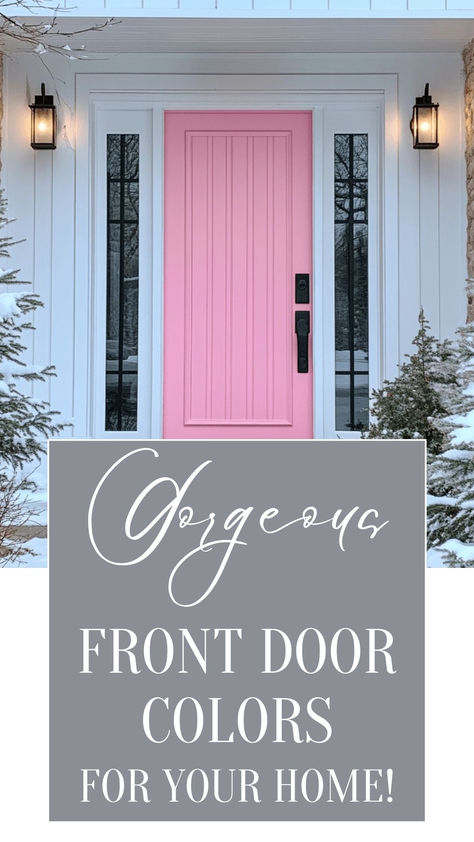 front door colors Behr Front Door Paint Colors, Behr Pink Paint Colors, Sage Green Exterior House Colors, Painting Front Doors, Paint Colors For Small Bathrooms, Best Front Door Paint Colors, Front Door Paint Ideas, Interior Door Colors Ideas, Best Front Door Paint