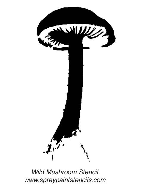 wild-mushroom-image.gif (1079×1458) Mushroom Stencil, Notorious Big Art, Mushroom Images, Large Mushroom, Stamp Diy, Notorious Big, Diy Stamp, Big Art, Wild Mushrooms