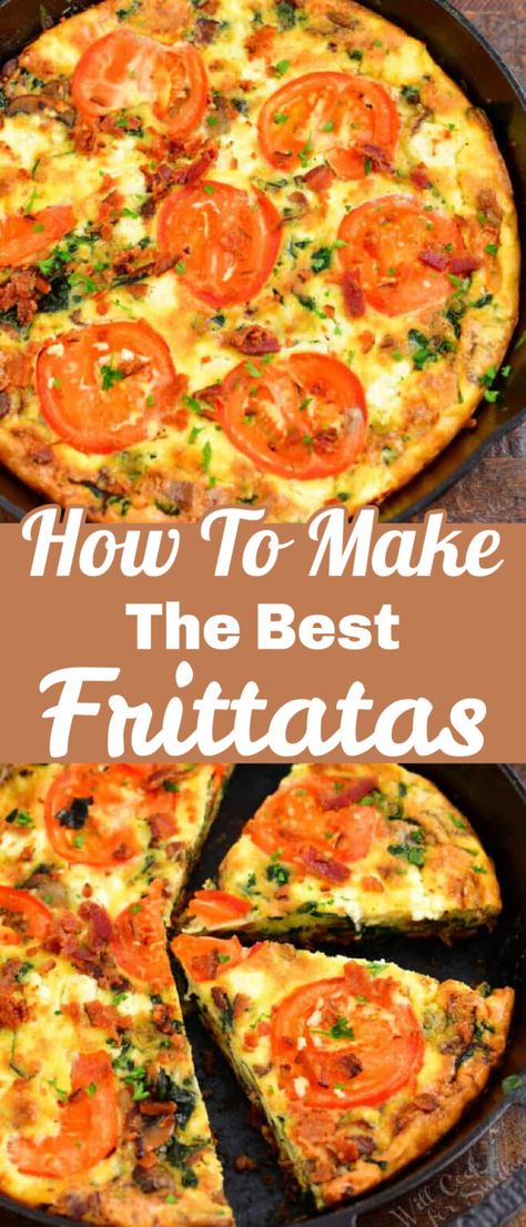 Frittata is a great breakfast egg dish that's soft, silky, creamy, and loaded with meats and vegetables that you love. It's completely customizable, so you can both add and take away certain ingredients to best fit your tastes. This classic breakfast entrée comes together in just half an hour! Best Frittata, Breakfast Fritatta, Fritata Recipe, Fritatta Recipe, Breakfast Frittata, Frittata Recipe, Classic Breakfast, Frittata Recipes, Healthy Clean Eating