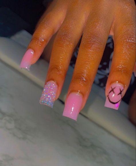 Follow @Forever_Khi for more🥰 Acrylic Nail Designs Coffin Birthday, Birthday Nail, 13 Birthday, Cute Short Nails, Acrylic Toe Nails, Acrylic Nail Set, Colored Acrylic Nails, Girly Acrylic Nails, Cute Acrylic Nail Designs