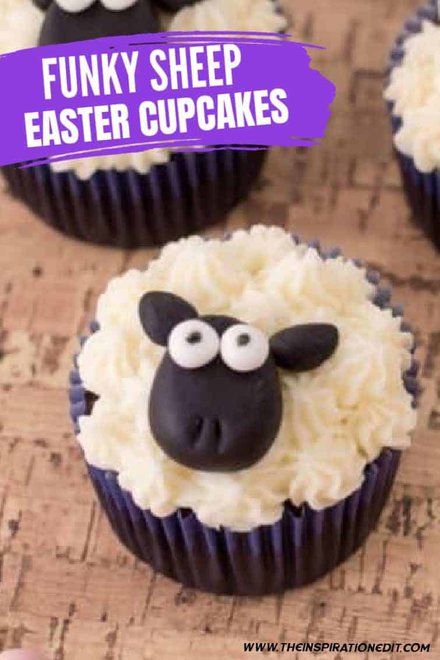 Sheep Cupcake Cake, Easy Sheep Cupcakes, Sheep Cake Ideas, Sheep Cake Ideas Lamb, Sheep Cookies, Lamb Cupcakes, Easter Baking Recipes, Sheep Cupcakes, Pig Cupcakes