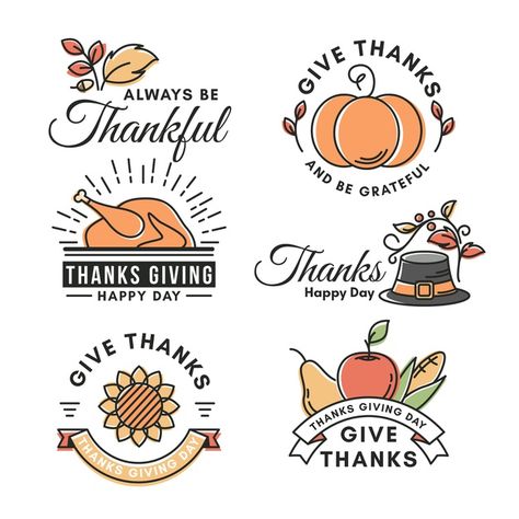 Thanksgiving Food Labels, Thanksgiving Graphic Design, Thanksgiving Labels, Restaurant Brochures, White Background Quotes, Elegant Illustration, Drawing Collection, Print Design Template, Pumpkin Vector