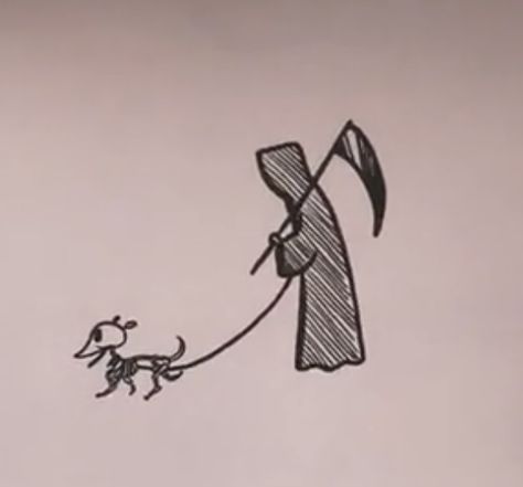 Small Grim Reaper Tattoo Simple, Tiny Grim Reaper Tattoo, Grim Reaper Easy Drawing, Grimm Reaper Tattoo, Grim Reaper Doodle, Cute Grim Reaper Tattoo, Cute Grim Reaper Drawing, Grim Reaper Line Drawing, Small Santisima Muerte Tattoo