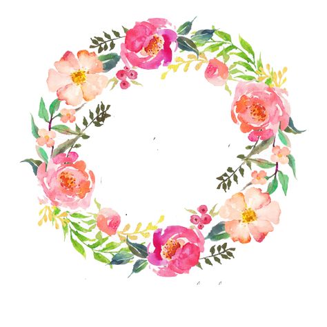 Circle Clipart, Watercolor Wreath, Floral Wreath Watercolor, Logo Floral, Wedding Stage Decorations, Wreath Watercolor, Design Tattoo, Flower Border, Floral Border