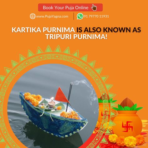 Kartika Purnima is also known as Tripuri Purnima! Kartika Purnima is very significant as many rituals and festivals conclude on this day. The festivities of Kartik Purnima celebrated for five days include: - Tulsi Vivah - Bhishma Panchak - Vaikunth Chaturdashi - Dev Diwali Kartik Poornima is religiously and spiritually significant. It is believed that performing Kartik Snan and worshipping Lord Vishnu on this day, blesses the devotees with immense fortune. Visit Eshwar Bhakti to discover Kartika Purnima Images, Kartik Poornima, Kartika Purnima, Kartik Purnima, Dev Diwali, Tulsi Vivah, Shiva Painting, Hindu Festivals, Good Morning Inspirational Quotes