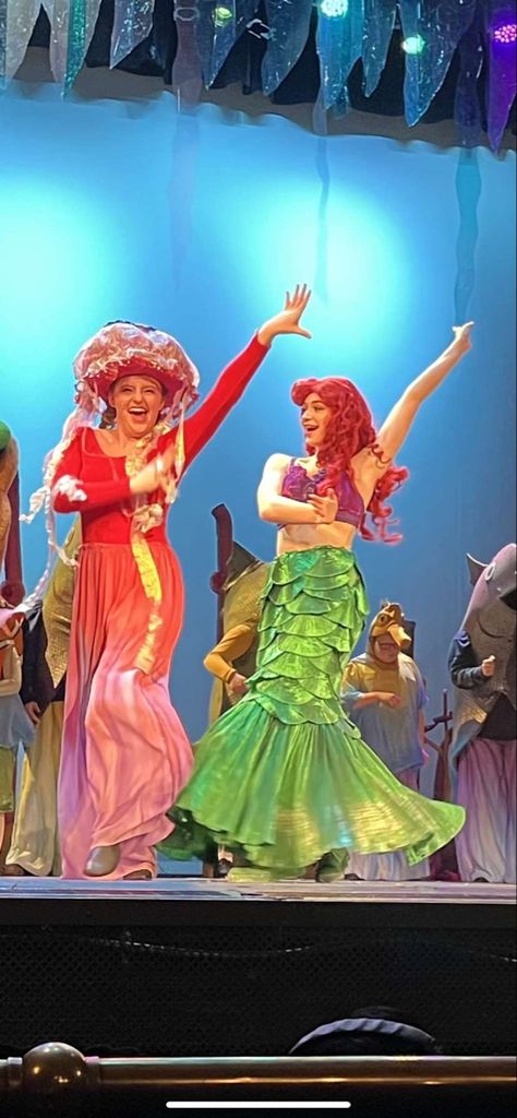 The Little Mermaid Set Design, Little Mermaid Musical Costumes, Little Mermaid Musical, Flounder Costume, Under The Sea Costumes, Sea Creature Costume, The Little Mermaid Musical, Lil Mermaid, Sea Costume