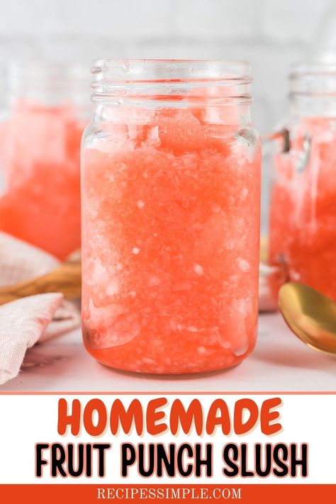 Made with just four simple ingredients, this sweet and tangy Fruit Punch Slush is the perfect poolside treat! Cool and refreshing summer drink. Slushie Recipe Non Alcoholic, Iceman Slushy Recipes, Slushy Punch Recipes, Fruit Slush Recipes, Alcoholic Slush Recipes, Alcoholic Slush, Slush Punch, Homemade Slushies, 2 Ingredient Pizza Dough