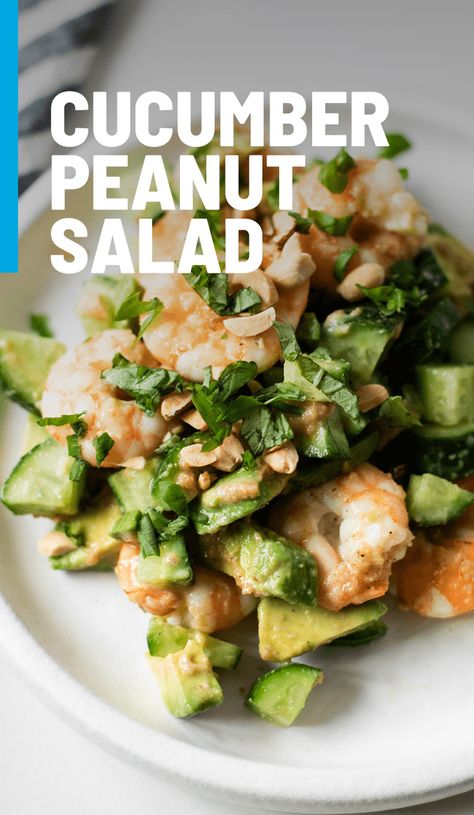 Peanut Butter Cucumber Salad, Stuffed Cucumbers, Elegant Salad, Peanut Salad, Hearty Lunch, Mini Cucumbers, Savory Salads, 15 Minute Meals, Cucumber Recipes