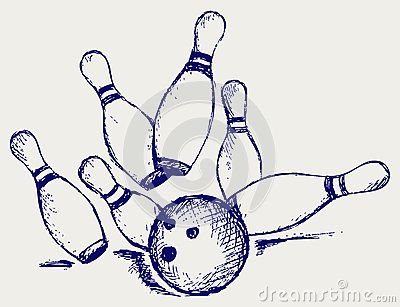 Bowling Drawing, Headphone Sketch, Pin Drawing, Bowling Ball Art, Bowling Outfit, Ball Drawing, Doodle Style, Horse Silhouette, Bowling Pins