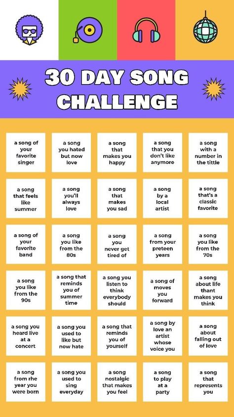 Modern 30 Day Song Challenge Instagram Story Fav Song Template, Song Challenge Instagram, Song Questions, Famous Wrestlers, 30 Days Challenge, Music Challenge, Challenge Instagram, 30 Day Song Challenge, Things To Write