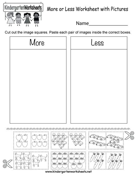 Kindergarten More or Less Worksheet with Pictures Printable More Less Same Kindergarten Activities, Premath Concept Worksheet, More Less Worksheet Kindergarten, More Less Equal Kindergarten Activities, More And Less Worksheets Kindergarten, More Or Less Worksheets For Kindergarten, More Or Less Activities Preschool, More And Less Worksheet, Prek Homework