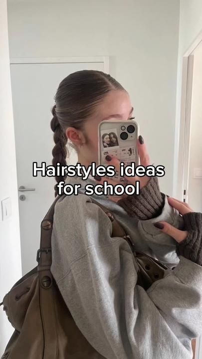 Braided School Hairstyles, Hairstyle Ideas For School, Braided Hairstyles For School, Quick Hairstyles For School, Rainy Day Hairstyles, Puffy Hair, Cute Hairstyles For School, Easy Hairstyles For School, Beautiful Braided Hair