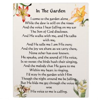 In The Garden Hymn, Spanish Christian Music, Garden Poems, Personalized Plaques, Custom Plaques, Gardening Books, Garden Quotes, Time Life, Christian Songs