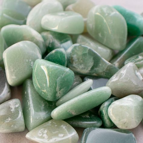 Green Aventurine Loose crystals A stone of opportunity and luck, green aventurine inspires creativity and motivation. It promotes a feeling of well-being and promotes relaxation. Brings new opportunities and attracts wealth. Using Green aventurine in meditation boosts manifestation. Promotes compassion and empathy, while encouraging perseverance. Chakra -Heart Green Adventurine loose crystals come in an adorable canvas bag and are the perfect amount to be used in our Moon Water Bottle. Includes Light Green Crystals, Green Aventurine Aesthetic, Green Jade, Green Adventure Crystal, Green Crystal, Green Aventurine Crystal, Colour Story, Aventurine Crystal, Aventurine Stone