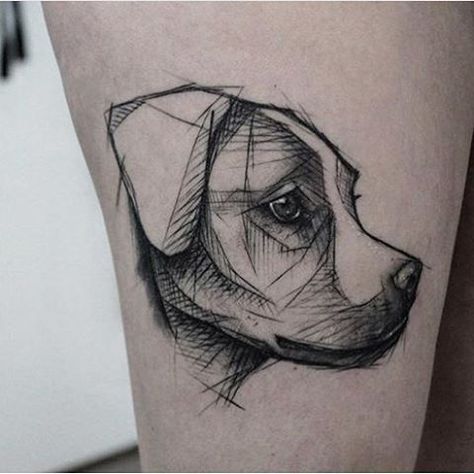 Dog Tattoo Labrador, Line Dog Tattoo, Fine Line Dog Tattoo, Tatoo Dog, Pawprint Tattoo, Pitbull Art, 4 Tattoo, Tattoo Graphic, Spine Tattoo