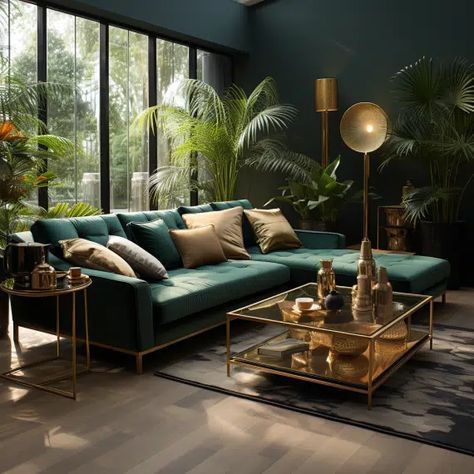 Gold Accents Living Room, Black And Gold Living Room, Gold Living Room Decor, Art Deco Living Room, Small Apartment Living Room, Gold Living Room, Black Living Room, Apartment Living Room Design, Small Apartment Living