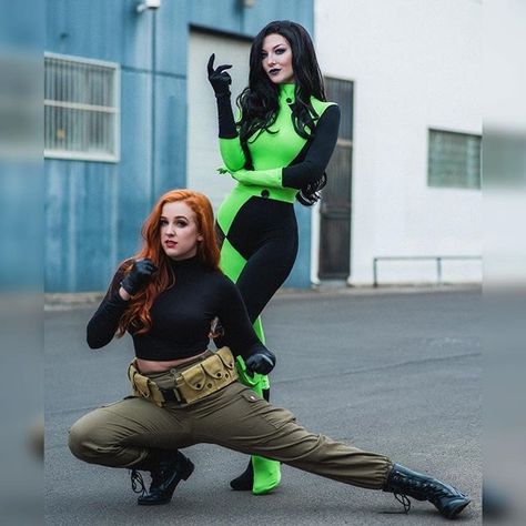 Shego Halloween Costume, Kim Possible Costume, Partner Costumes, Work Appropriate Halloween Costumes, Friend Costumes, New Halloween Costumes, Duo Costumes, Bff Halloween Costumes, Best Friend Halloween Costumes