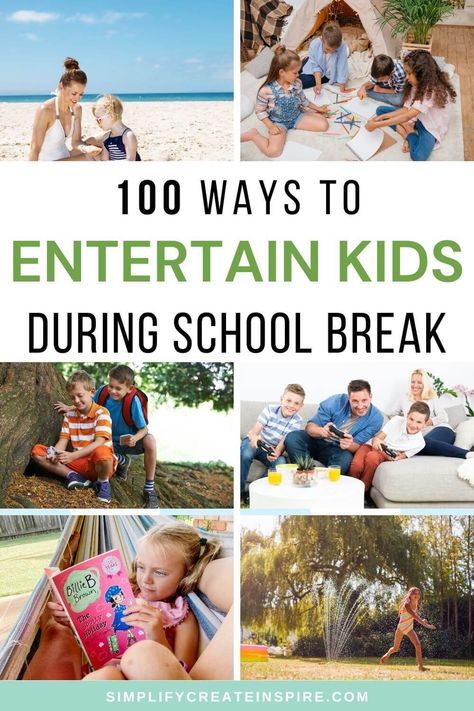 Make fun family memories these school holidays with the ultimate school holiday bucket list loaded with fun ideas, budget friendly activities and simple ways to keep kids entertained during school break. Need fun things to do on school holidays with your kids? List of 100 school holiday activities that will help keep the boredom away. From things to do at home to things to free and cheap things to do when out and about, for summer break, winter break, spring break and everything in between! Kids Summer Bucket List, Spring Break Kids, School Holiday Activities, School Vacation, School Break, Things To Do At Home, School Holiday, Summer Bucket List, Cheap Things