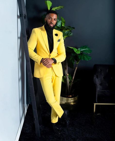 Yellow Suits, Yellow Suit, Mens Formal Wear, Prom Suits, Groom Wear, Wedding Formal, Mens Formal, Formal Party, Suit Fashion