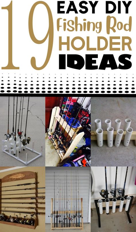 DIY Fishing Rod Holder Ideas Fishing Pole Holder Diy, Pvc Fishing Rod Holder, Diy Fishing Pole, Diy Fishing Rod Holder, Diy Fishing Rod, Boat Rod Holders, John Boats, Fishing Pole Holder, Diy Fishing