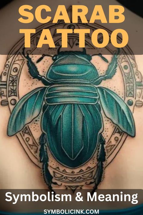 Scarab Tattoo Meaning & Symbolism Scarab Beetle Meaning, Scarab Tattoos, Egyptian Tattoo For Women, Scarab Beetle Tattoo, Bum Tattoo Women, Symbol Tattoos With Meaning, Scarab Tattoo, Egyptian Beetle, Survivor Tattoo