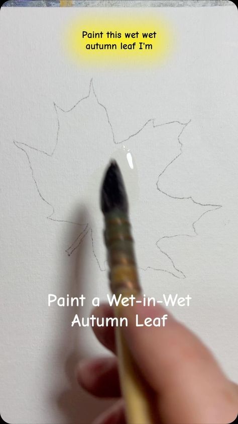 The Artery Art Shop and Classes | Paint a wet in wet autumn leaf with me. | Instagram Autumn Watercolor Paintings, Autumn Leaves Painting, Wet Autumn, Watercolor Autumn Leaves, Learn Watercolor Painting, Watercolor And Acrylic, Learn Watercolor, Watercolor Lessons, Diy Watercolor Painting