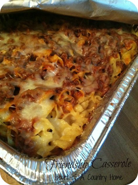 Friendship Casserole, Breakfast And Brunch, Beef Casserole Recipes, Cooking For A Crowd, Yummy Casseroles, Amish Recipes, Fettuccine Alfredo, Sloppy Joe, Easy Casserole Recipes