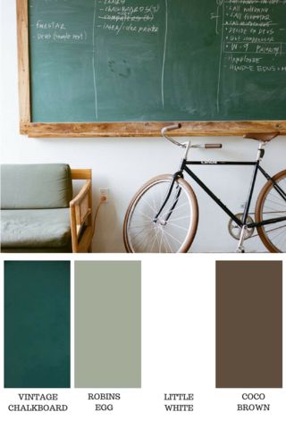 Media Room Colors, Green Chalk Paint, Airstream Argosy, Green Wall Color, Light Green Walls, Wall Color Combination, House Flip, House Flipping, Green Chalkboard