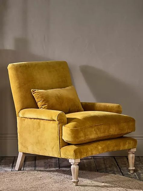 Armchairs | Sofas & Armchairs | John Lewis & Partners 2022 Living Room Trends, Construction Nails, Mango Trees, Yellow Chair, Living Room Trends, Turned Leg, Velvet Armchair, Living Table, Sofa Armchair