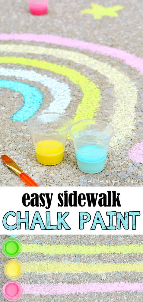 Craft For Summer, Chalk Paint Diy, Chalk Activities, Diy Chalk Paint Recipe, Sidewalk Chalk Paint, Chalk Stencils, Chalk Paint Recipe, Paint Recipe, Kitchen Ingredients