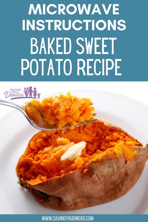 This is a delicious and quick Baked Sweet Potato Recipe - Microwave Instructions. They are so healthy and easy to make! Sweet Potato Microwave Easy, Quick Baked Sweet Potato, Sweet Potato Recipes Microwave, Sweet Potato In Microwave, Potato In Microwave, Microwave Sweet Potatoes, Canned Sweet Potato Recipes, Brown Sugar Sweet Potatoes, Recipes Microwave