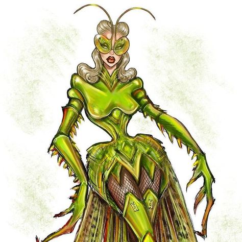 Preying Mantis Costume, Praying Mantis Costume, Insect Fashion, Insect Costume, Bug Armor, Bug Fashion, Praying Mantis Character Design, Beetle Inspired Fashion, Fashion Inspired By Insects