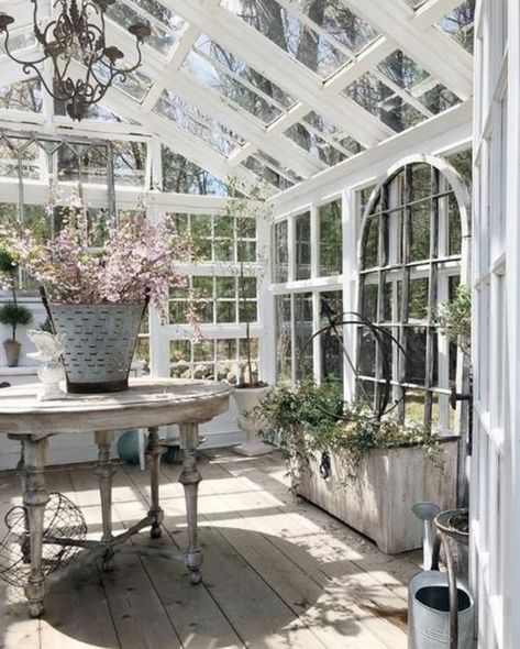 Sanctuary Home Decor, Sanctuary Home, Tattoo Plant, Beautiful Bedrooms Master, Greenhouse Shed, New England Homes, New England Style, England Style, Vintage Windows