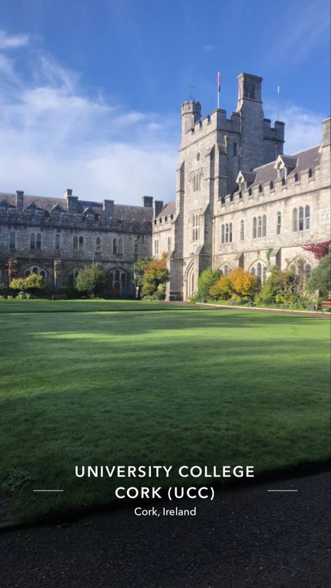 Cork University, Romantizing Studying, College Abroad, University College Cork, Binding 13, Cork Ireland, College Study, University College, Study Abroad