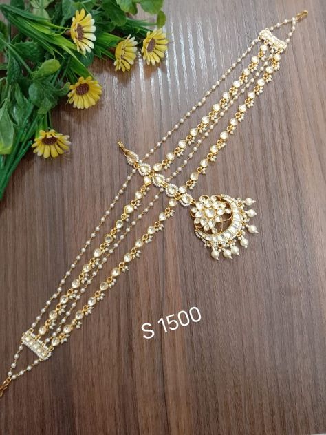 Kundan Sheeshphool, Matha Patti Bridal, Sheesh Patti, Anita Dongre Bridal, Hyderabadi Jewelry, Sabyasachi Jewelry, Unique Wedding Jewelry, Wedding Jewelry Sets Bridal Jewellery, Matha Patti