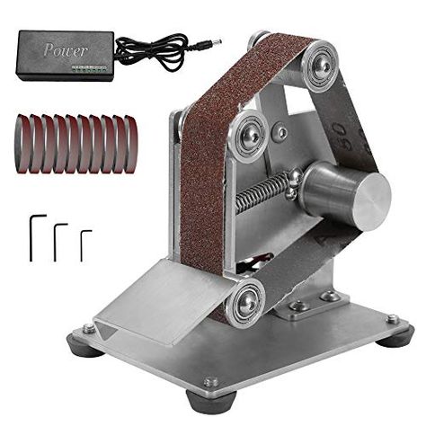 Diy Belt Sander, Knife Grinding Jig, Bench Sander, Mini Belt Sander, Knife Grinder, Belt Grinder, Bench Grinder, Fabrication Tools, Belt Sander