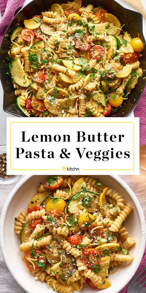 Quinoa And Pasta Recipes, Pasta Vegetable Recipes, Pasta Side Recipes, Vegetarian Recipes Pasta, Lemon Butter Pasta, Pasta And Veggies, Veggie Pasta Recipes, Pasta Veggies, Nutritious Desserts