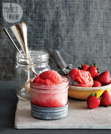 Tea Sorbet, Using Strawberries, Strawberries Recipes, Health Food Ideas, Frozen Pops, Strawberry Ideas, Spiced Tea, Granitas, Sorbet Ice Cream