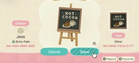 Acnh Hot Cocoa Stand Design, Animal Crossing Hot Cocoa Stand, Acnh Hot Chocolate Stall, Acnh December, Acnh Winter Codes, Neighborhood Acnh, Acnh Tricks, Acnh Winter, Acnh Christmas