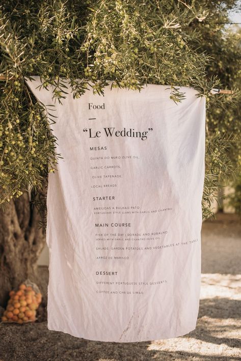 Wedding Menu Ideas, Portugal Wedding, Menu Ideas, Wedding Mood Board, Morning Wedding, Italian Wedding, Wedding Mood, In The Pool, Wedding Signage