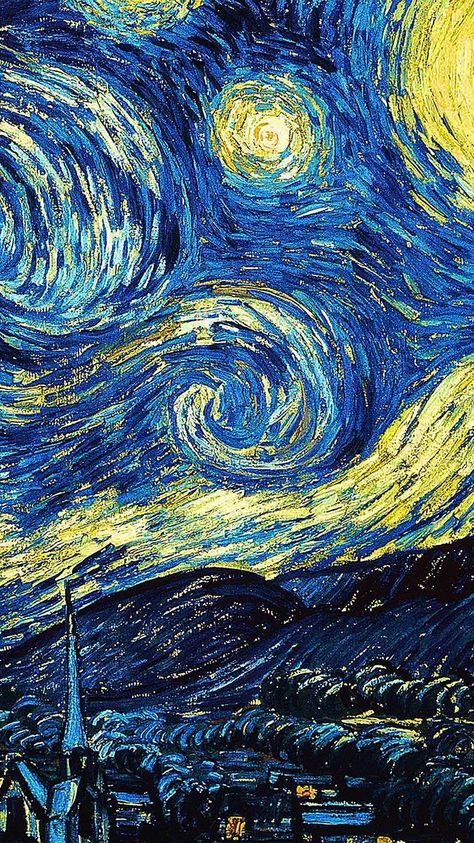 Starry Night Iphone Wallpaper, Aesthetic Test, Cartoons Aesthetic, فنسنت فان جوخ, Dark Academia Aesthetic Wallpaper, Van Gogh Wallpaper, Ed Wallpaper, Starry Night Wallpaper, Collage Christmas