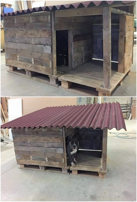 Dog House Diy Plans, Pallet Dog House, Dogs House, Shipping Pallet, Insulated Dog House, Dogs Diy Projects, Diy Dog Kennel, Large Dog House, Dog House Plans