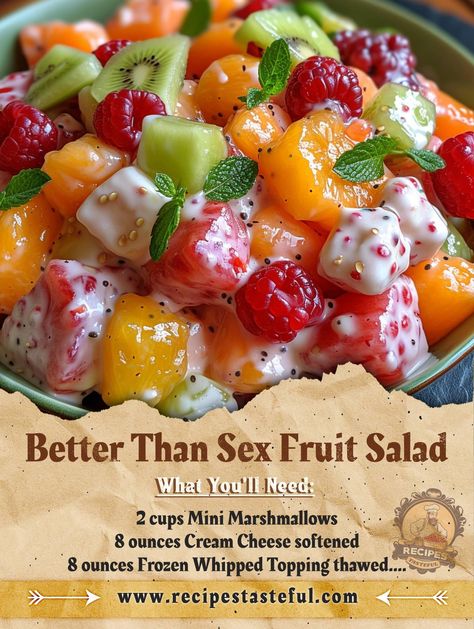 Tasteful Recipes, Fruit Salad Ingredients, Brunch Appetizers, Banana Muffins Easy, Muffins Easy, Deserts Easy, Fruit Cocktail, Fruit Salads, Salad Ideas