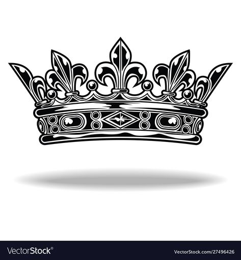 Crown Black And White, King Crown Drawing, King Crown Tattoo, Crown Clip Art, Crown Tattoos, Crown Illustration, Monogram Wallpaper, Crown Drawing, Crown Tattoo Design