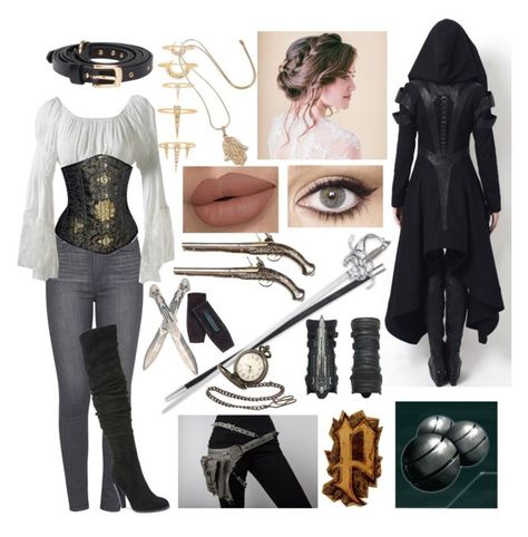 "Assassin's Creed Female Costume #2" by e-sekovanikj ❤ liked on Polyvore featuring Paige Denim, Carlos by Carlos Santana, Luv Aj, Charlotte Tilbury, NOVICA, S.W.O.R.D., Black Pearl and Holster Female Costume, Costume Ideas Women, Mode Steampunk, Badass Outfit, Warrior Outfit, Pirate Outfit, Character Inspired Outfits, Luv Aj, Fandom Outfits