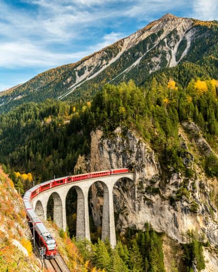 10 of the best railway journeys in Italy | Travel | The Guardian Bernina Express, Italian Trip, Port Area, Train Journey, Fishing Villages, Train Rides, Train Travel, Unesco World Heritage, Vacation Destinations